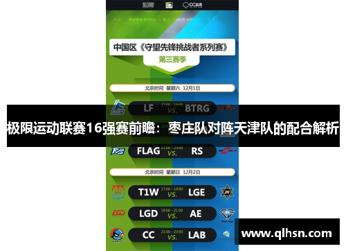 极限运动联赛16强赛前瞻：枣庄队对阵天津队的配合解析